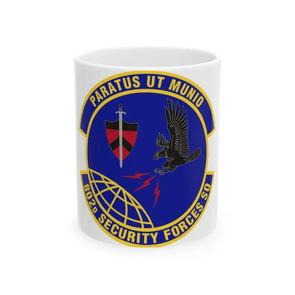 802d Security Forces Squadron (U.S. Air Force) White Coffee Mug 11oz - Go Mug Yourself
