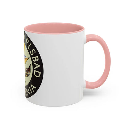 Seal of Carlsbad California - Accent Coffee Mug-Go Mug Yourself