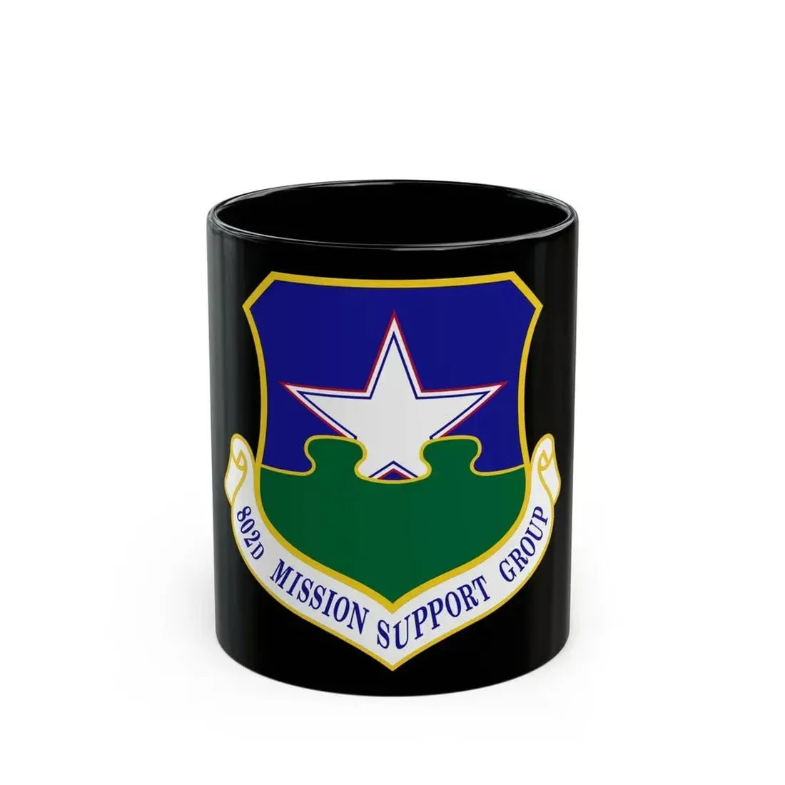 802nd Mission Support Group (U.S. Air Force) Black Coffee Mug 11oz - Go Mug Yourself