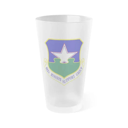 802nd Mission Support Group (U.S. Air Force) Frosted Pint Glass 16oz 16oz Frosted - Go Mug Yourself