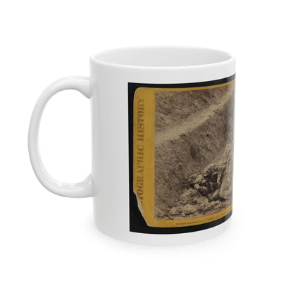 A Dead Rebel Soldier, As He Lay In The Trenches Of Fort Mahone, Called By The Soldiers,  Fort Damnation  ... (U.S. Civil War) White Coffee Mug