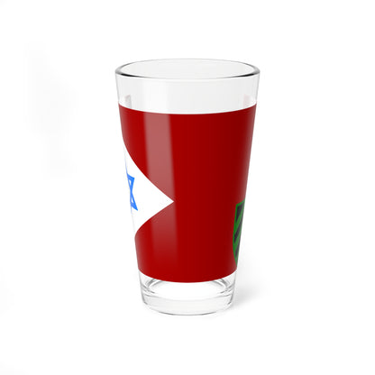 Flag of IDF Armored Corps Old Gaysot (Israel) Pint Glass 16oz
