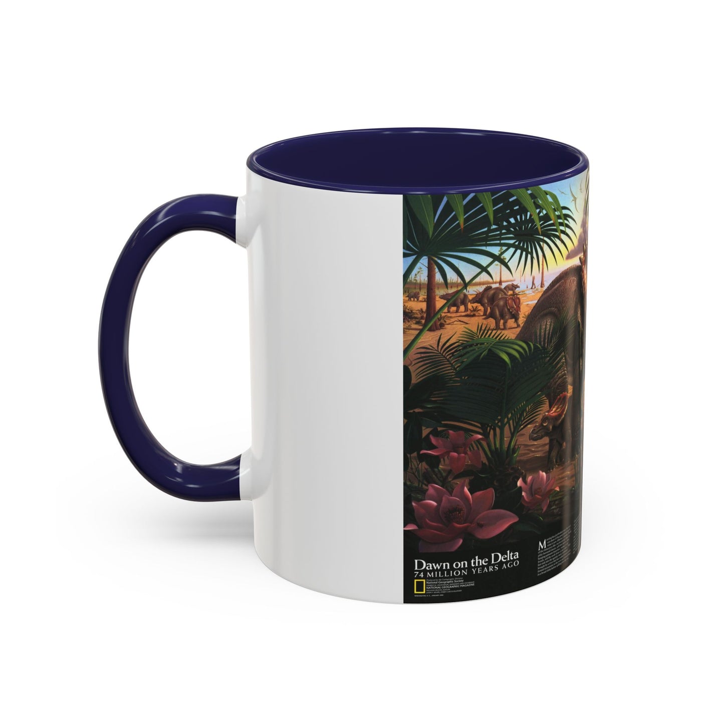 North America - Dawn on the Delta- 74mya (1993) (Map) Accent Coffee Mug