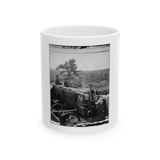 Atlanta, Georgia. Federal Troops In Confederate Fort (U.S. Civil War) White Coffee Mug