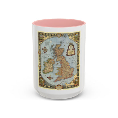 Great Britain - A Modern Pilgrim's Map (1937) (Map) Accent Coffee Mug