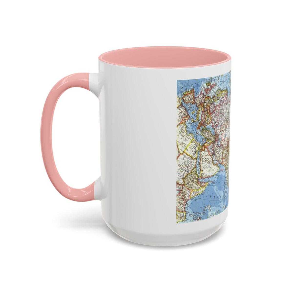 Asia and Adjacent Areas (1959) (Map) Accent Coffee Mug