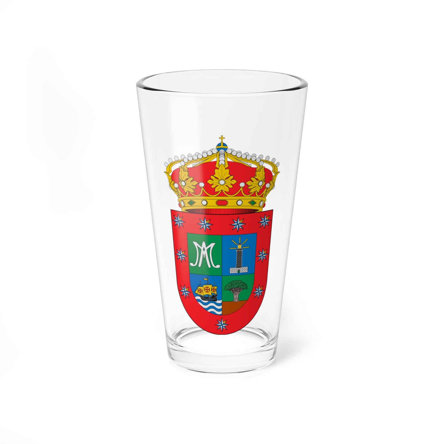 Escudo de Barlovento (Spain) (Coat of Arms) Pint Glass 16oz