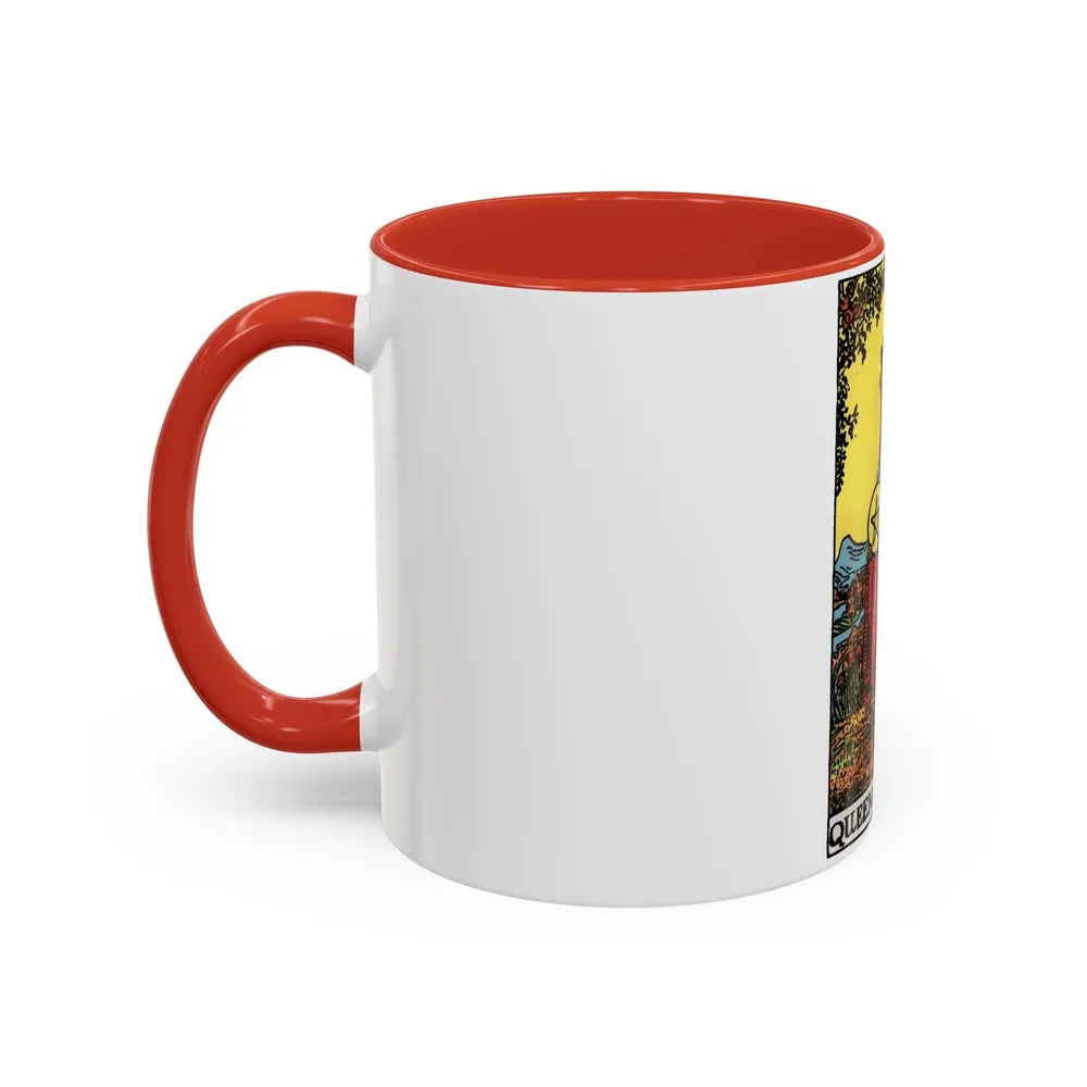 The Queen of Pentacles (Tarot Card) Accent Coffee Mug-Go Mug Yourself