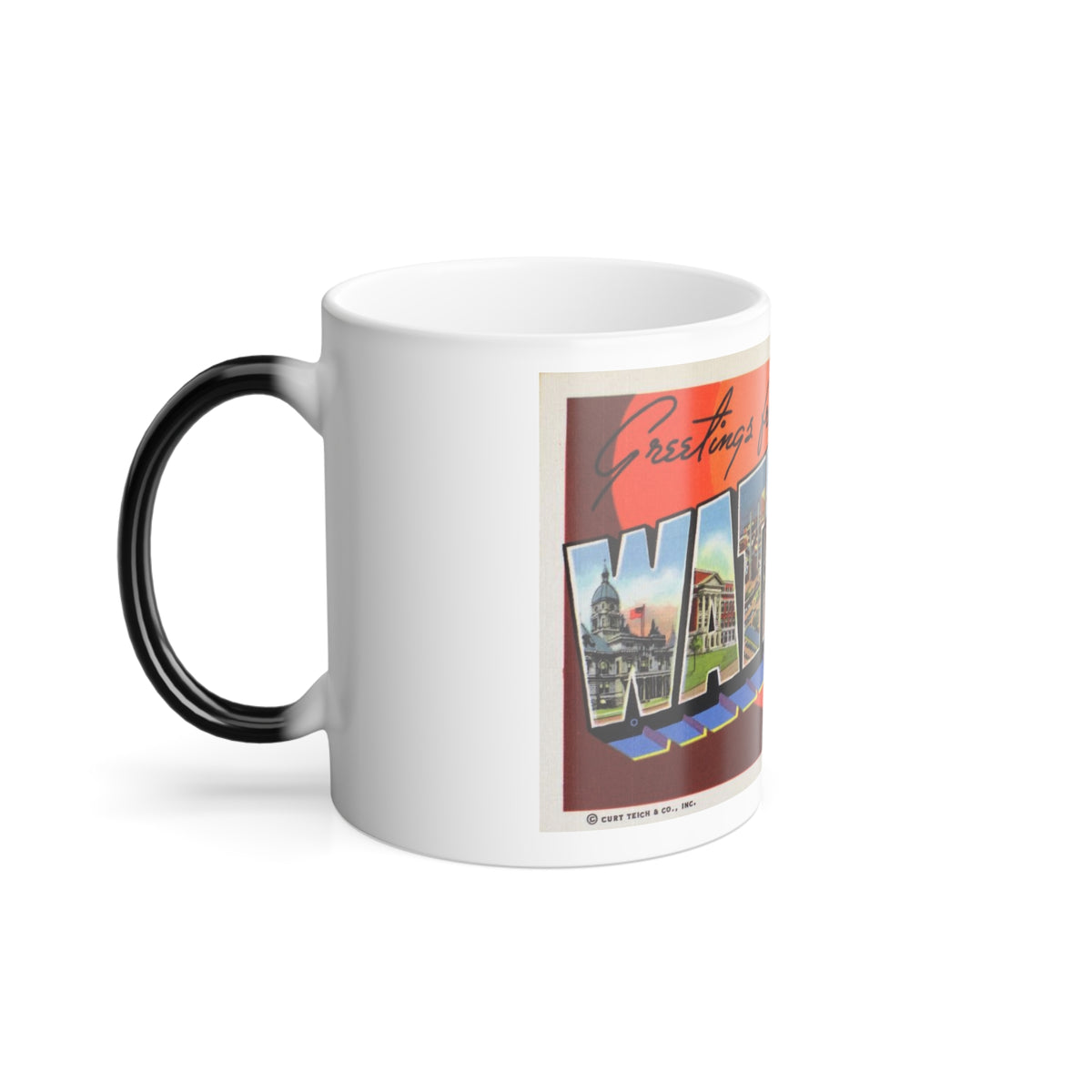 Greetings from Waterloo Iowa (Greeting Postcards) Color Changing Mug 11oz