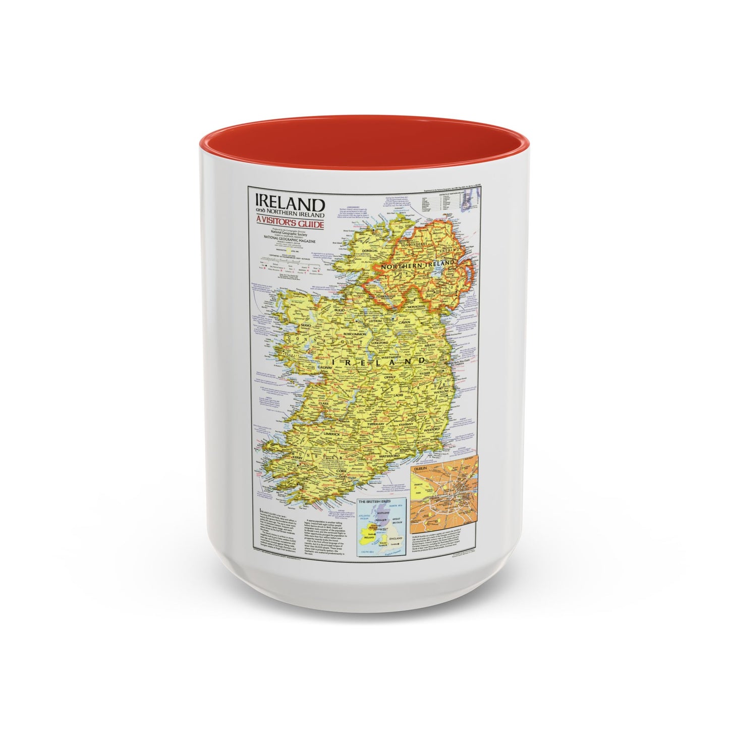 Ireland - A Visitor's Guide (1981) (Map) Accent Coffee Mug