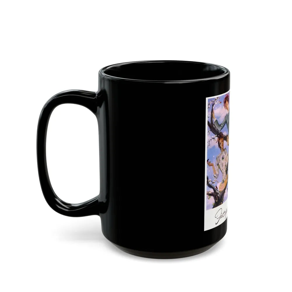 First Signs of Spring, 1948 - Black Coffee Mug-Go Mug Yourself