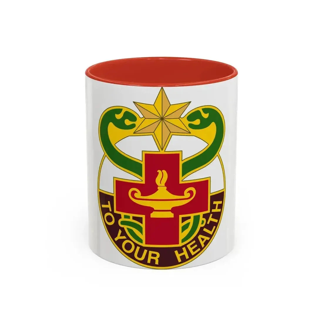 804 Medical Brigade 3 (U.S. Army) Accent Coffee Mug 11oz Red - Go Mug Yourself