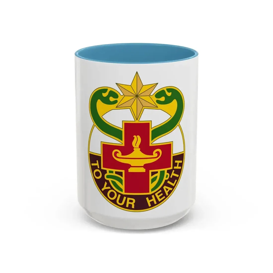 804 Medical Brigade 3 (U.S. Army) Accent Coffee Mug 15oz Light Blue - Go Mug Yourself