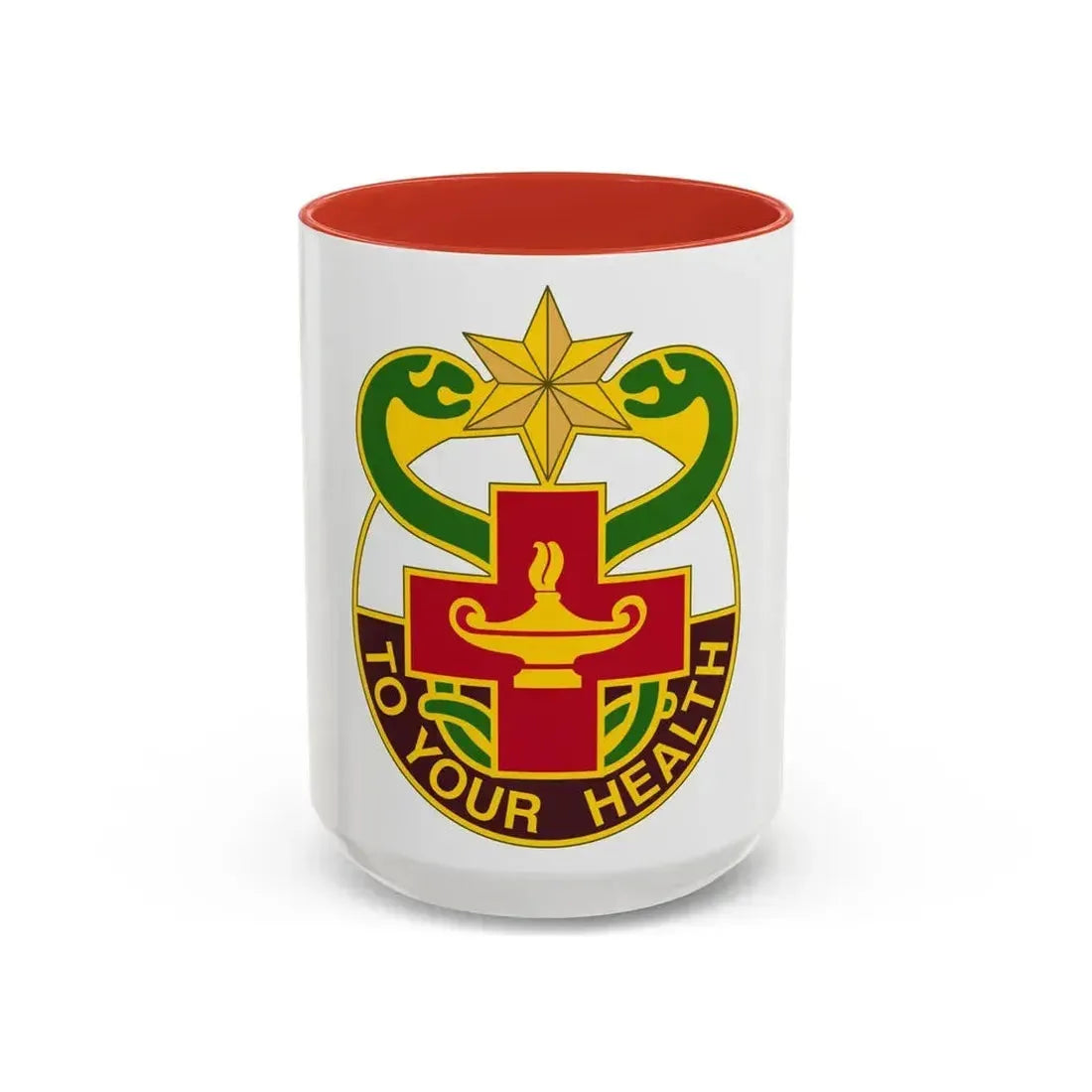 804 Medical Brigade 3 (U.S. Army) Accent Coffee Mug 15oz Red - Go Mug Yourself