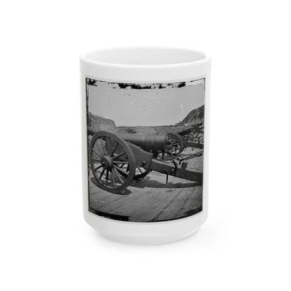 Morris Island, S.C. Battery Of 100-Pdr. Parrott Guns Inside Fort Putnam (U.S. Civil War) White Coffee Mug