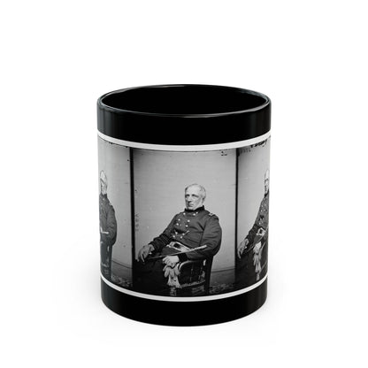 Black and white 1860s scene showing a seated officer with a sword across his lap, repeated in three side-by-side panels.