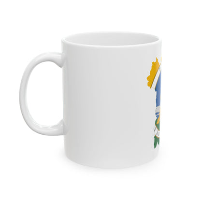 Flag-map of Fejer County (Hungary) White Coffee Mug