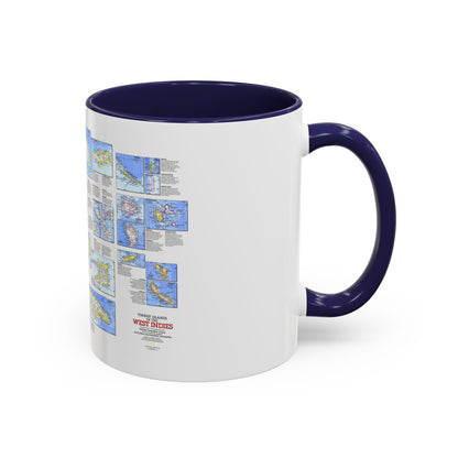 West Indies - Tourist Islands (1981) (Map) Accent Coffee Mug