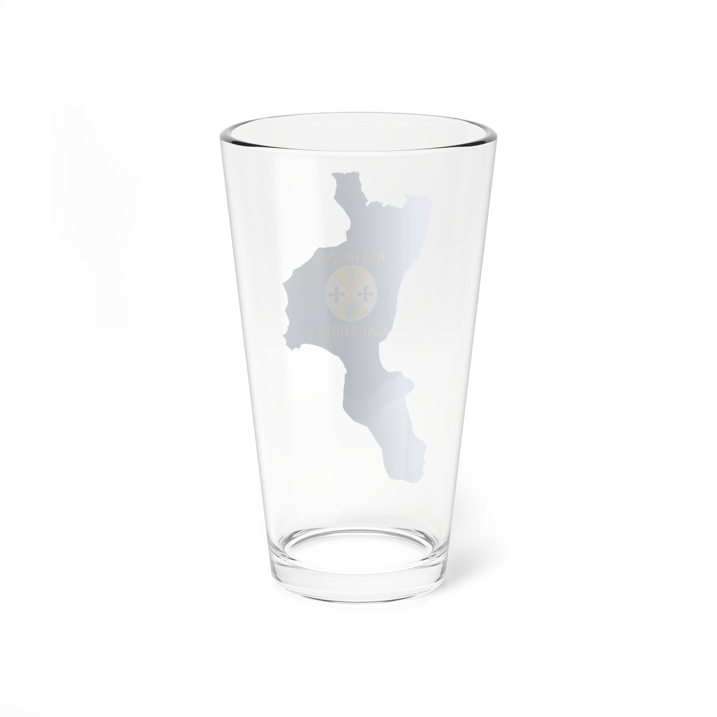 Flag map of Calabria (Italy) Pint Glass 16oz