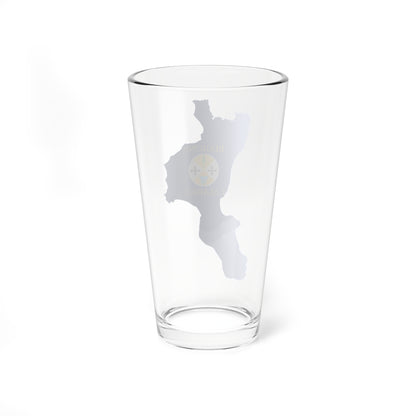 Flag map of Calabria (Italy) Pint Glass 16oz