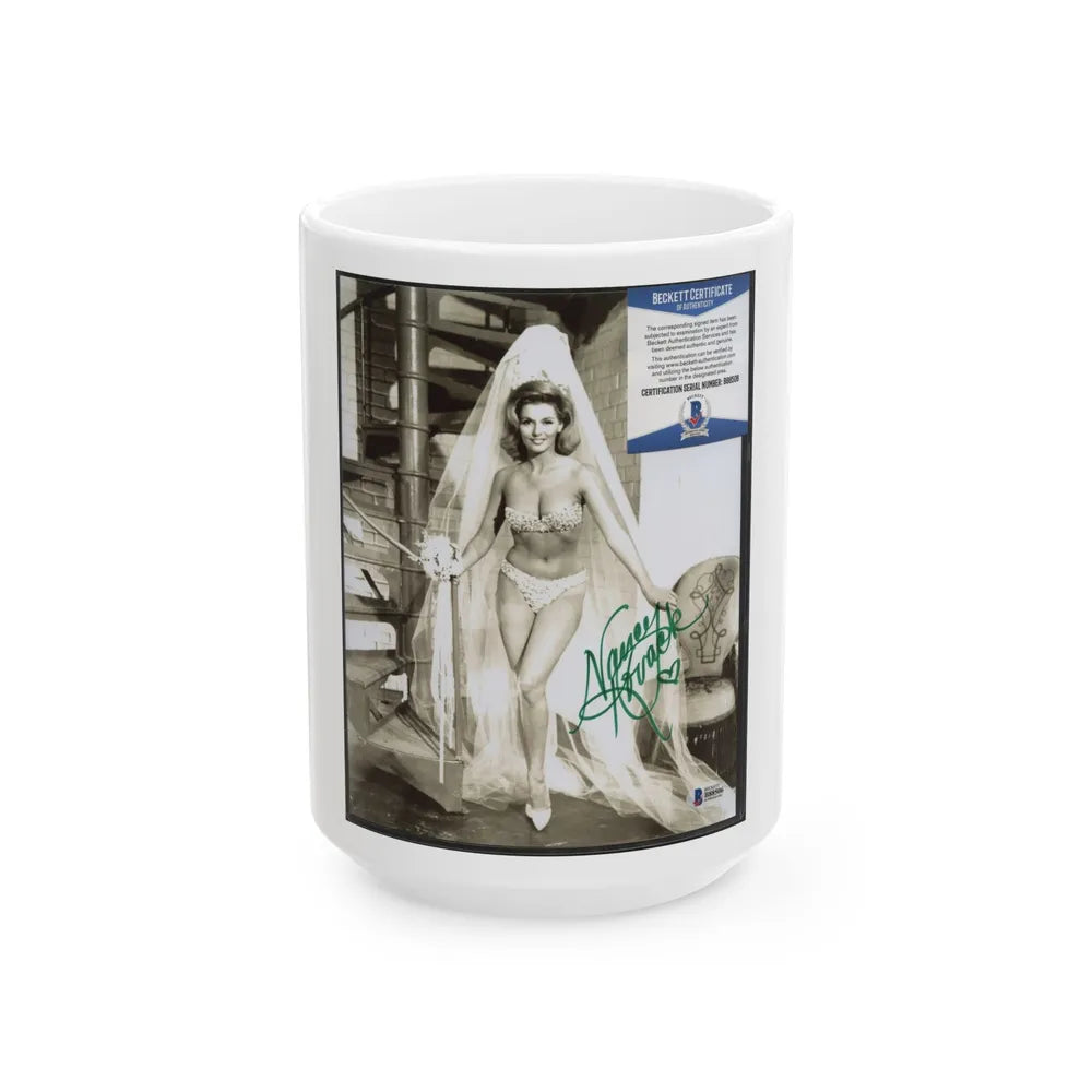 Nancy Kovack #563 (Vintage Female Icon) White Coffee Mug-15oz-Go Mug Yourself