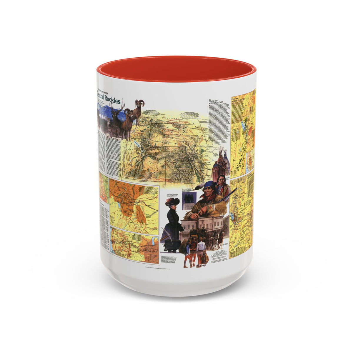 USA - Central Rockies 2 (1984) (Map) Accent Coffee Mug