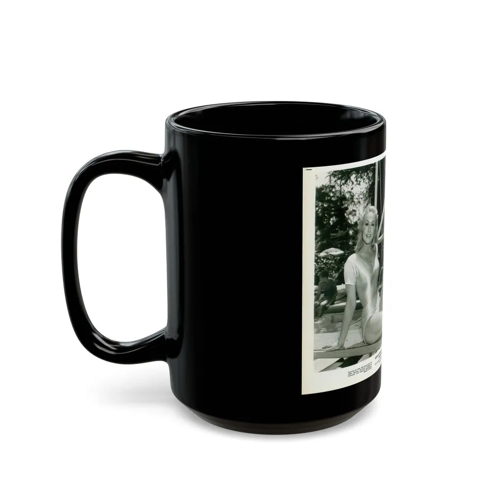 Julie Newmar #366 (Vintage Female Icon) Black Coffee Mug-Go Mug Yourself