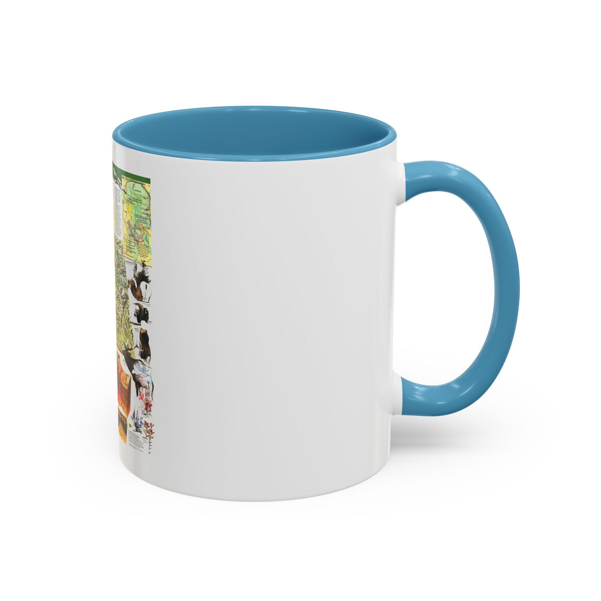 USA - Yellowstone and Grand Teton 2 (1989) (Map) Accent Coffee Mug