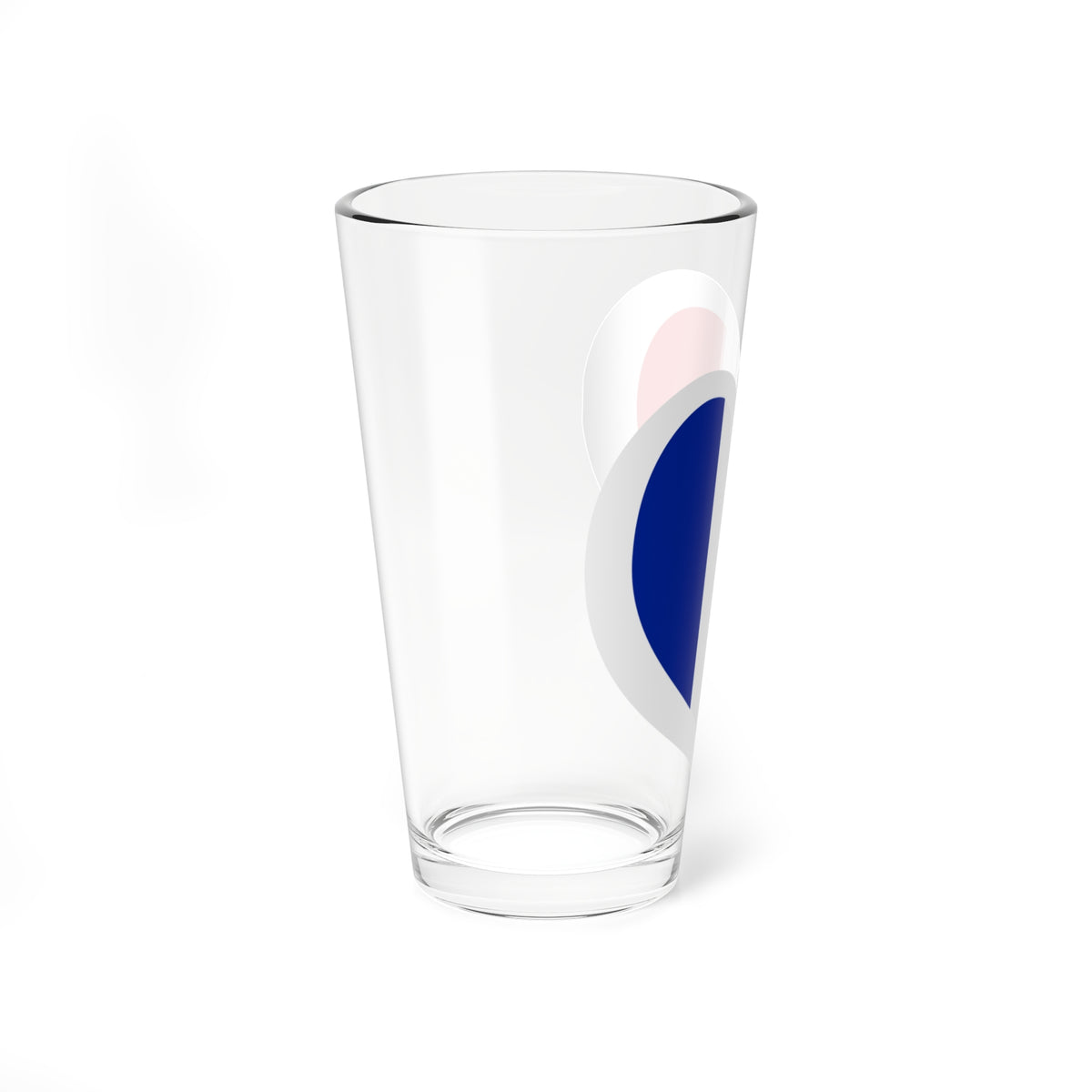 Eurovision Song Contest heart France white 1976-2020 (Belgium) Pint Glass 16oz