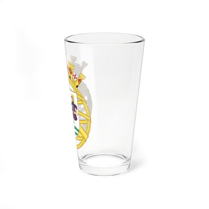 Provisional coat of arms of Portuguese India 1934 (India) (Coat of Arms) Pint Glass 16oz