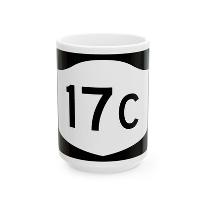 NY-17C (New York) (Road Sign) White Coffee Mug