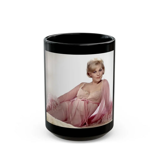 Kim Novak #356 (Vintage Female Icon) Black Coffee Mug-15oz-Go Mug Yourself