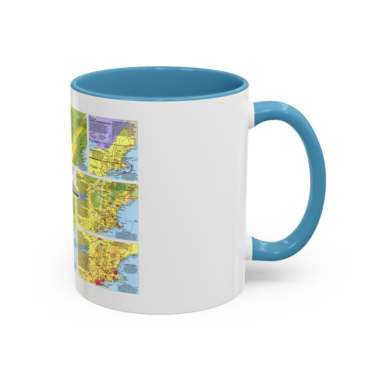 USA - New England 2 (1987) (Map) Accent Coffee Mug