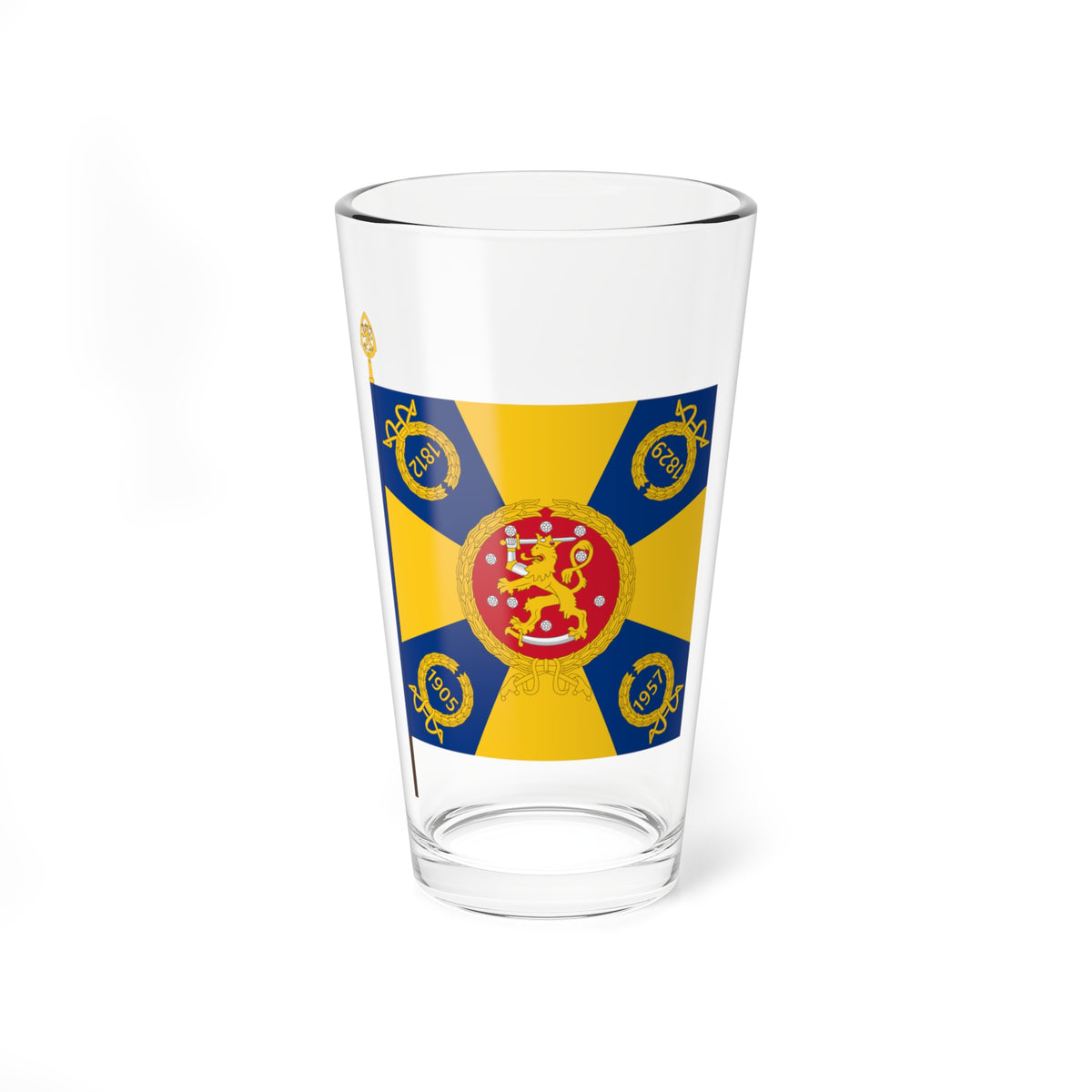 Kaartin pataljoonan lippu (Finland) Pint Glass 16oz