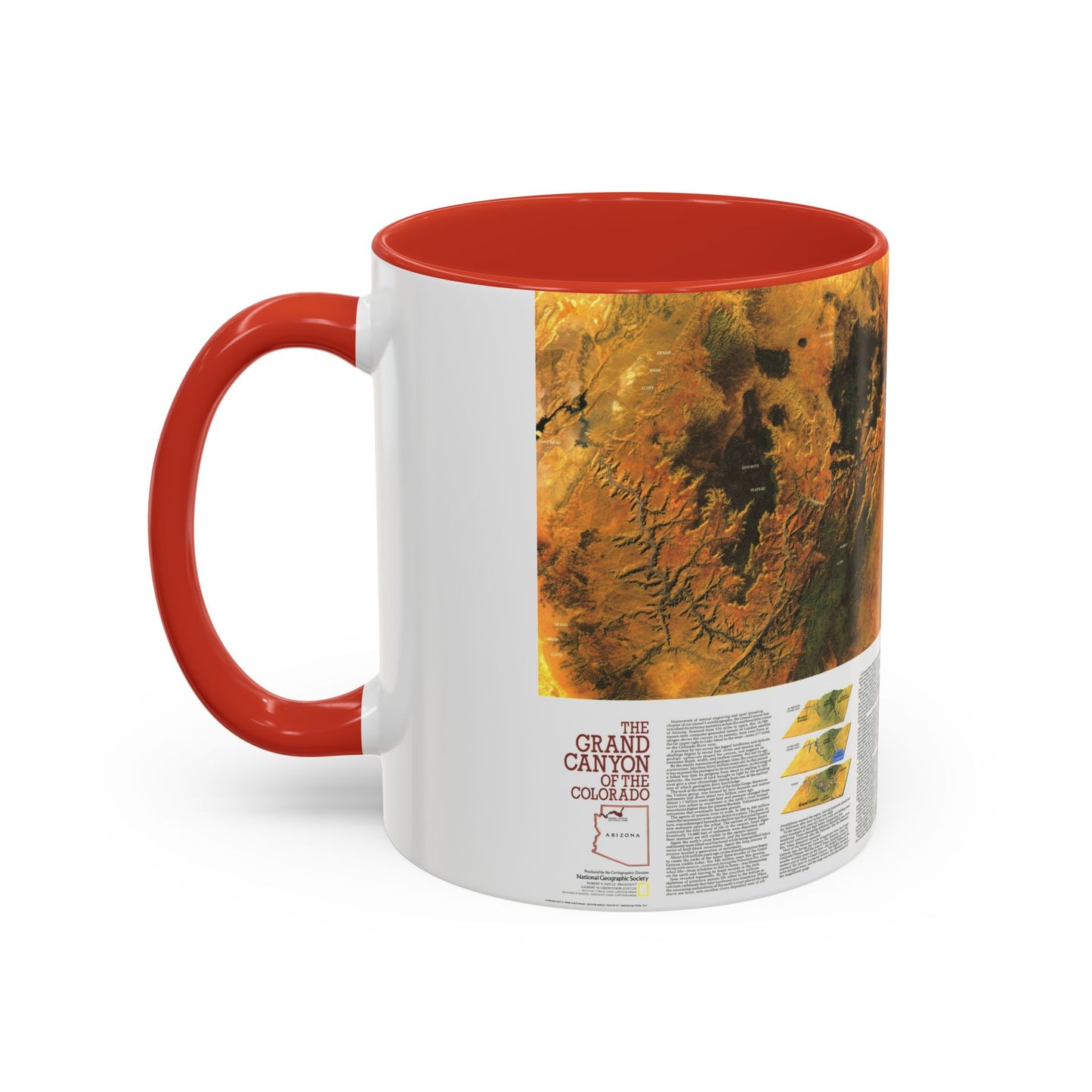 USA - Grand Canyon of the Colorado (1978) (Map) Accent Coffee Mug