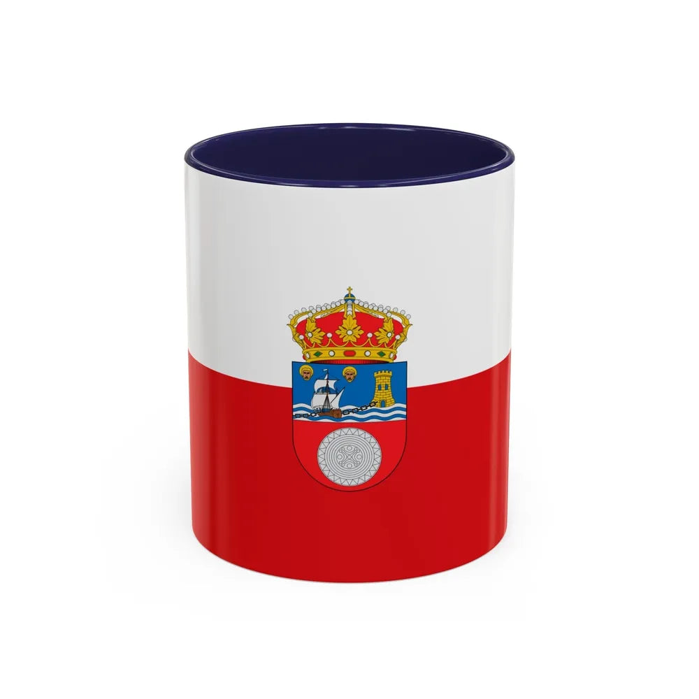 Flag of Cantabria Spain - Accent Coffee Mug-11oz-Navy-Go Mug Yourself