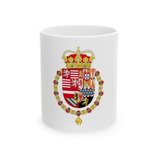 Coat of Arms of Archduke Albert of Austria as Governor-Monarch of the Low Countries - White Coffee Mug