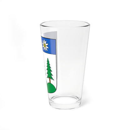 Icogne-blazon (Switzerland) (Coat of Arms) Pint Glass 16oz