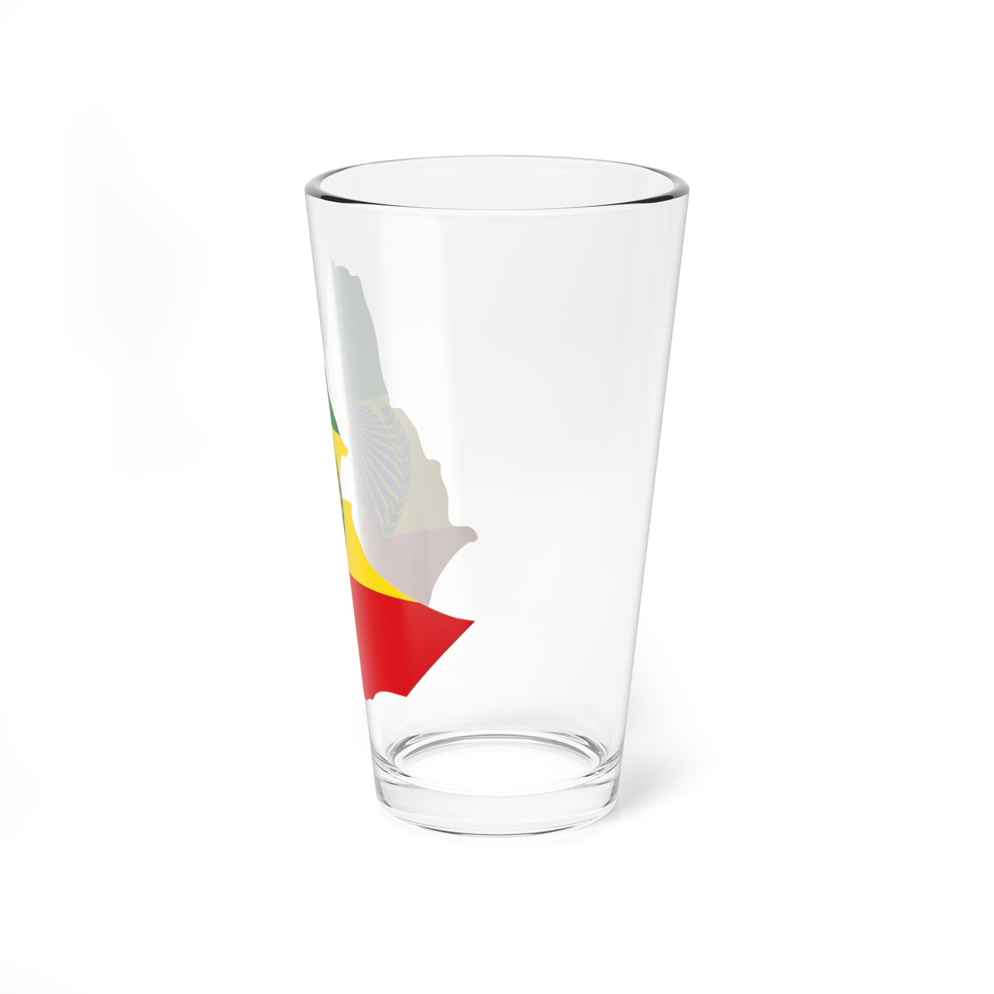 Flag map of Ethiopia 1987-1991 (Ethiopia) Pint Glass 16oz