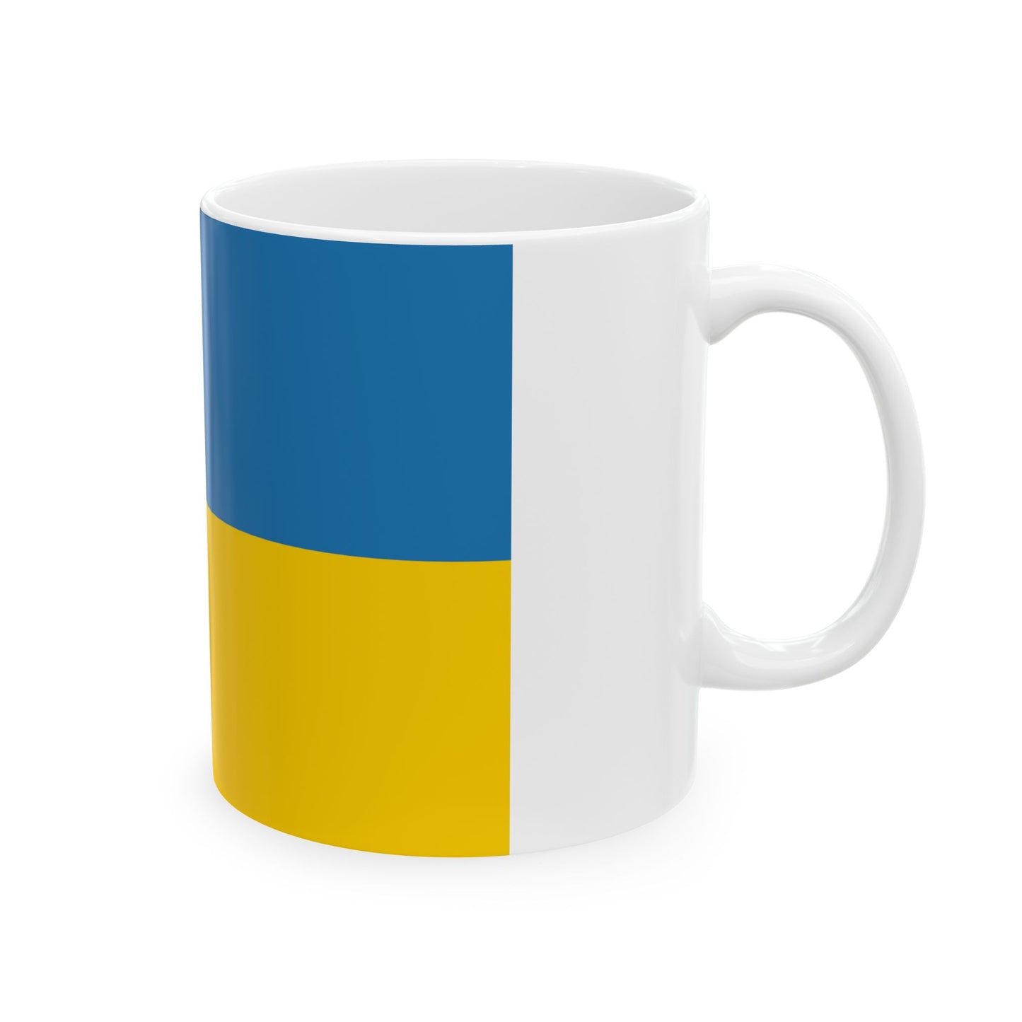 Flag of Zakarpattia Oblast Ukraine - White Coffee Mug-Go Mug Yourself