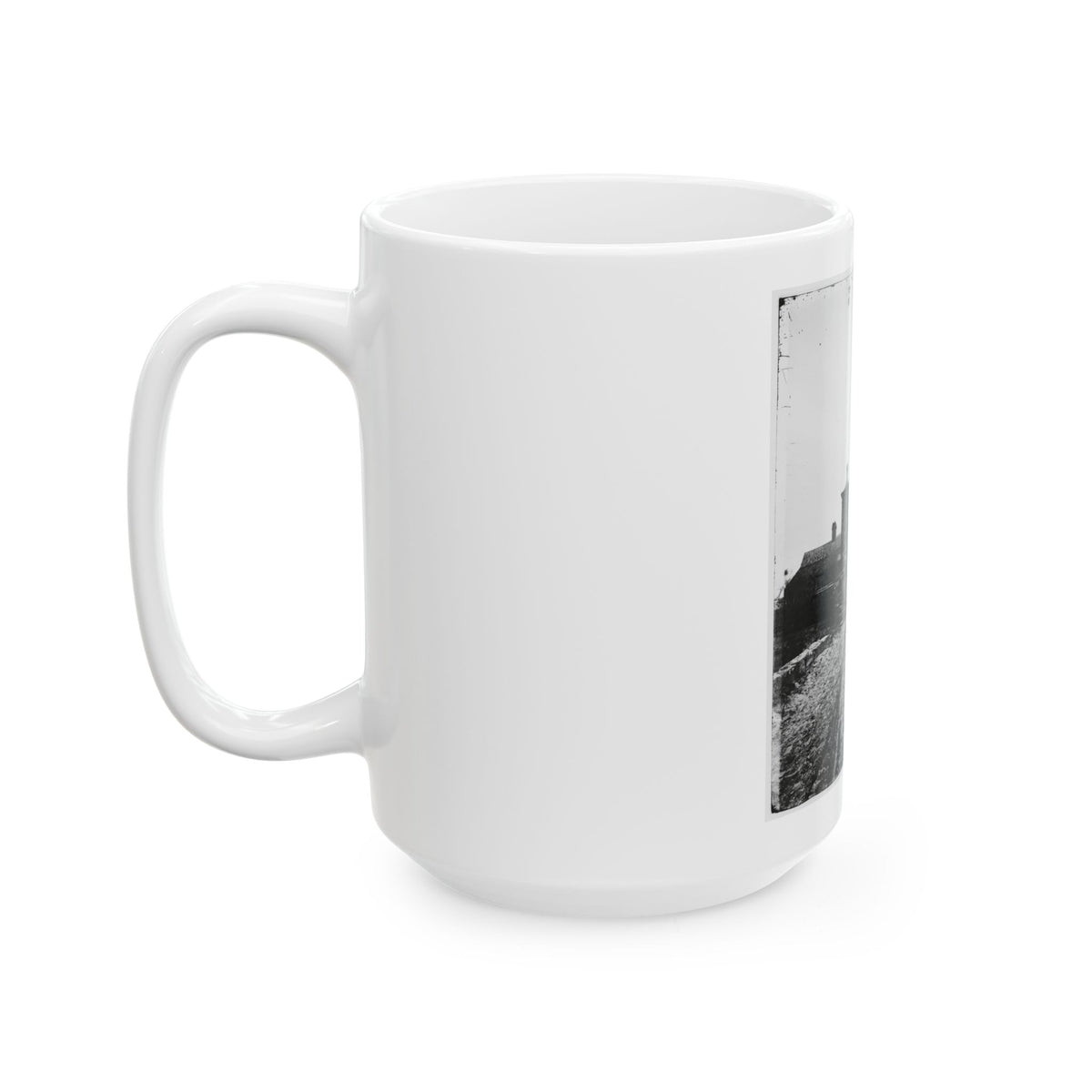 Saint Augustine, Fla. Entrance Gate, With Street And Houses Beyond (U.S. Civil War) White Coffee Mug