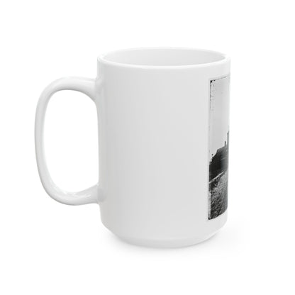 Saint Augustine, Fla. Entrance Gate, With Street And Houses Beyond (U.S. Civil War) White Coffee Mug