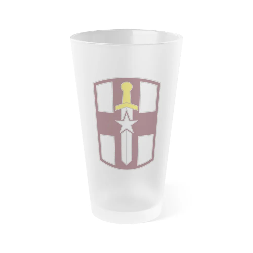 807 Medical Brigade 3 (U.S. Army) Frosted Pint Glass 16oz-Go Mug Yourself