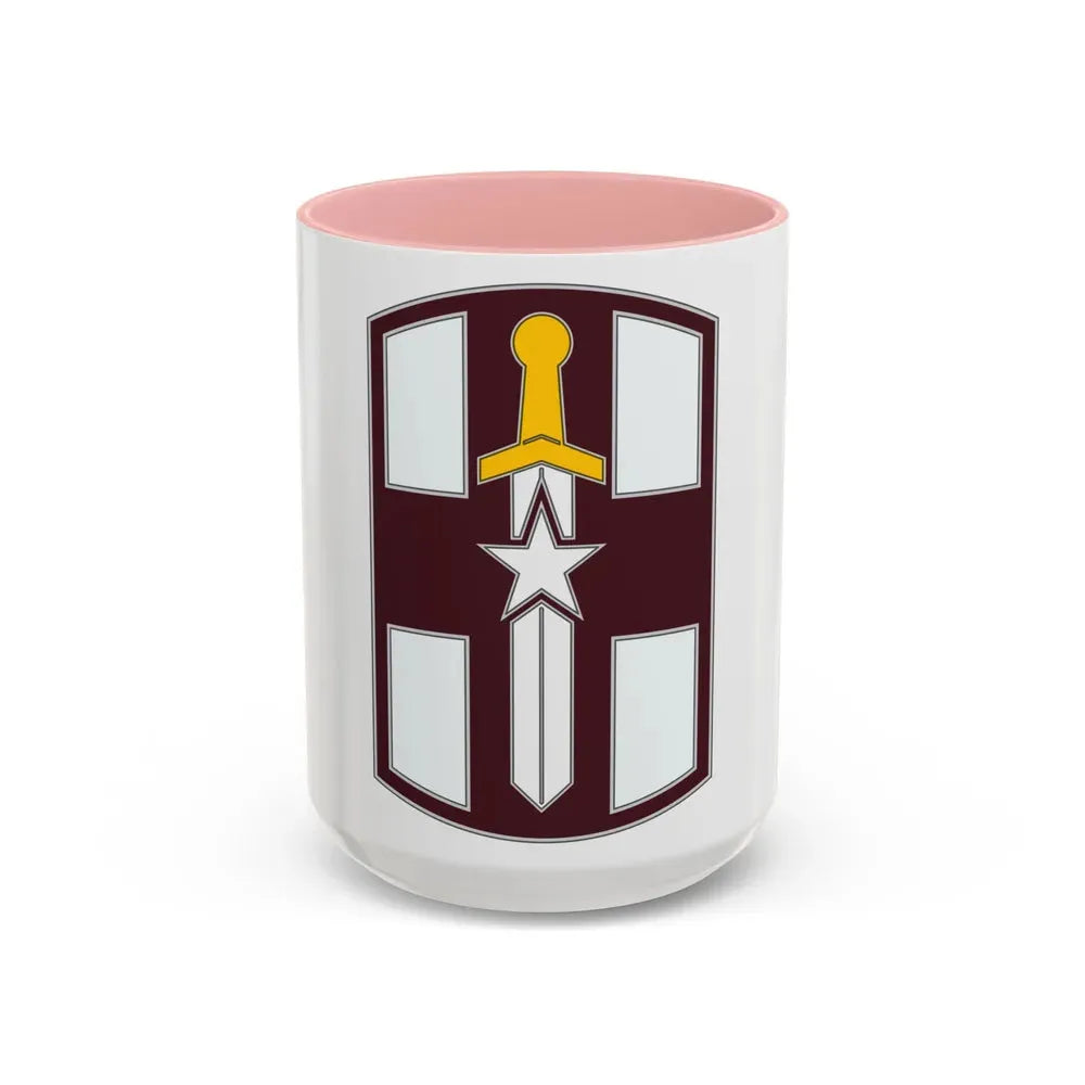 807 Medical Brigade 3 (U.S. Army) Accent Coffee Mug 15oz Pink - Go Mug Yourself