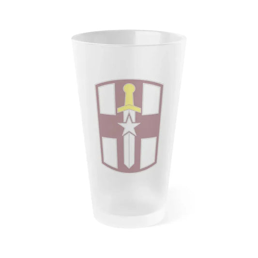 807 Medical Brigade 3 (U.S. Army) Frosted Pint Glass 16oz Default Title - Go Mug Yourself