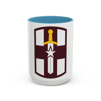 807 Medical Brigade (U.S. Army) Accent Coffee Mug 15oz Light Blue - Go Mug Yourself