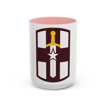 807 Medical Brigade (U.S. Army) Accent Coffee Mug 15oz Pink - Go Mug Yourself