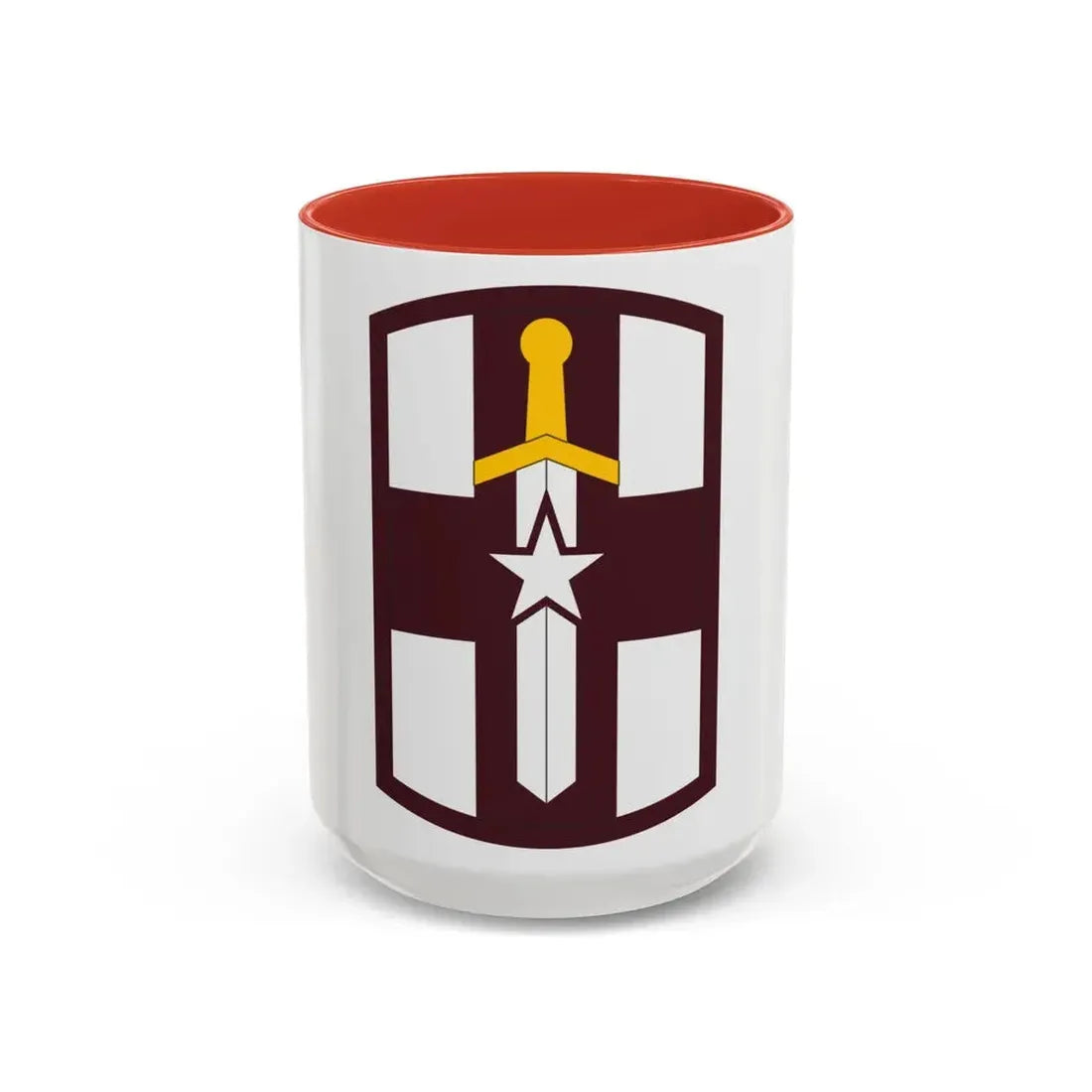 807 Medical Brigade (U.S. Army) Accent Coffee Mug 15oz Red - Go Mug Yourself