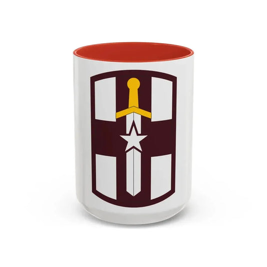 807 Medical Brigade (U.S. Army) Accent Coffee Mug 15oz Red - Go Mug Yourself