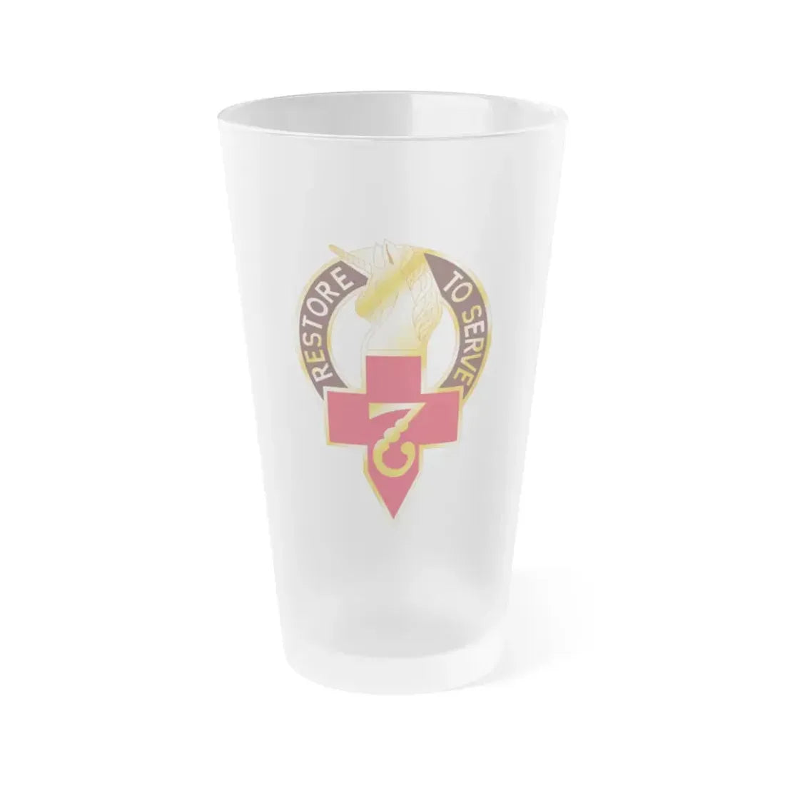 807 Surgical Hospital (U.S. Army) Frosted Pint Glass 16oz Default Title - Go Mug Yourself